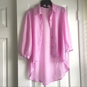 Pink sheer shirt